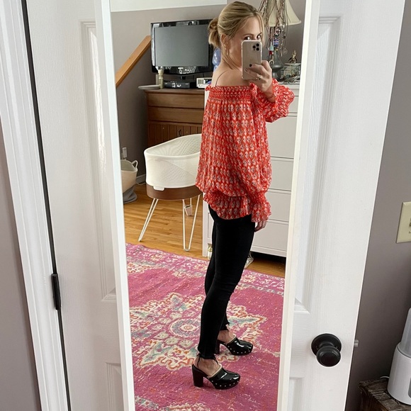 Tory Burch Smocked off Shoulder Blouse - Picture 4 of 4